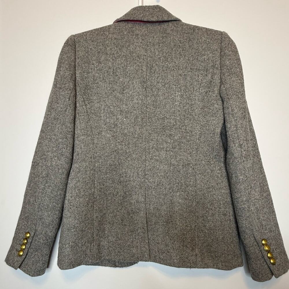 RARE J.Crew Campbell Donegal Blazer Wool Heather Graphite Sz 4 - Picture 16 of 16